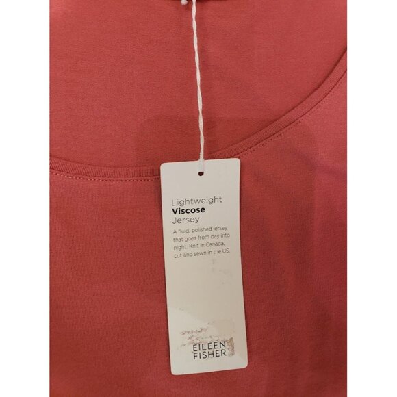 Eileen Fisher Jersey Shell Tank Top Women's XXS Dusty Pink Viscose Sleeveless - Picture 5 of 10